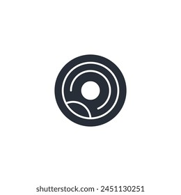 lens icon. vector.Editable stroke.linear style sign for use web design,logo.Symbol illustration.