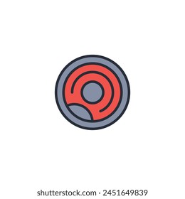 lens icon. vector.Editable stroke.linear style sign for use web design,logo.Symbol illustration.