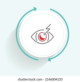 Lens Implant Icon Vector Design