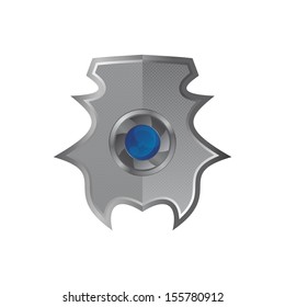 lens inside steel shield