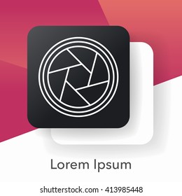 lens line icon