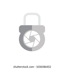 Lens Lock Logo Icon Design