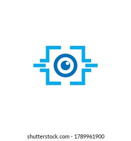 lens logo , abstract eye logo