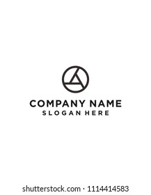lens logo design vector illustration template
