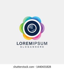 lens logo design vector illustration