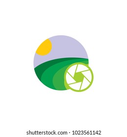 Lens Nature Logo Icon Design