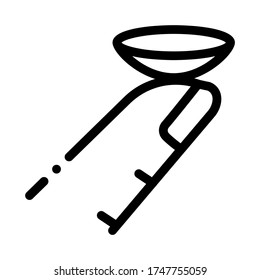 lens on finger icon vector. lens on finger sign. isolated contour symbol illustration