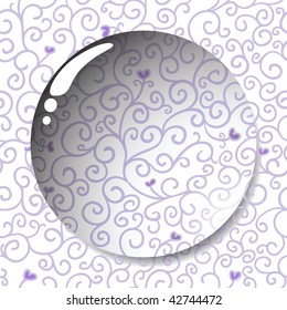 Lens on romantic floral seamless pattern in violet