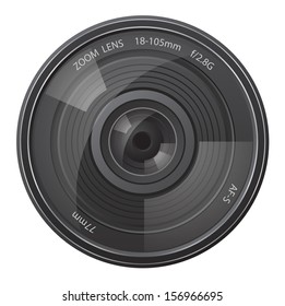 lens photo camera vector illustration isolated on white background