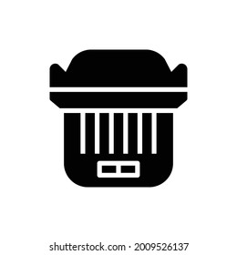 lens photography icon solid style vector