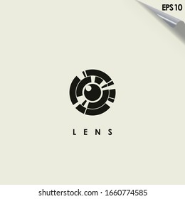 Lens Of Photography Logo Design Vector Template. Modern Design. Lens Logo. Vector Illustration