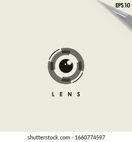 Lens Of Photography Logo Design Vector Template. Modern Design. Lens Logo. Vector Illustration