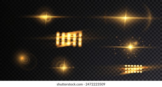Lens reflection glow effect. Transparent vector lens glow effect. Futuristic interface technology infographic template.	
