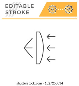 Lens scheme line icon