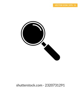 Lens, search glyph icon vector design illustration