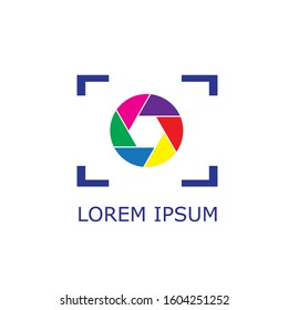 Lens Shield Logo designs vector, Photography Shield logo template