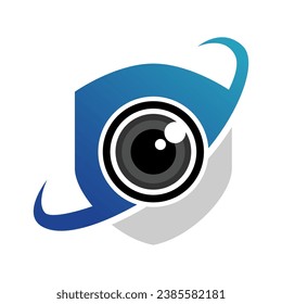 Logo-Designs von Lens Shield, Vektorgrafik, Vorlage für das Logo auf weißem Hintergrund