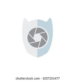Lens Shield Logo Icon Design