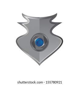 lens silver steel  inside shield