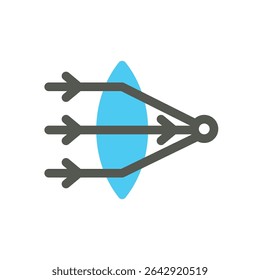 lens simple flat icon illustration