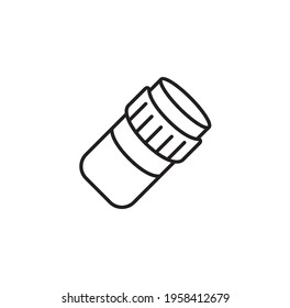 Lens simple thin line icon vector illustration