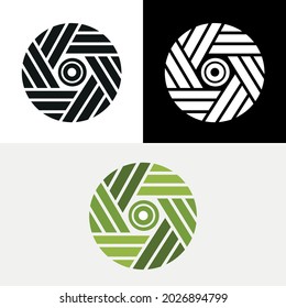 Lens Stripes Photography Abstract Logo