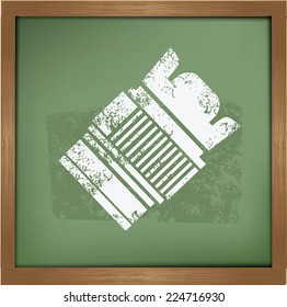 Lens symbol on background background, vector