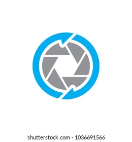Lens Sync Logo Icon Design