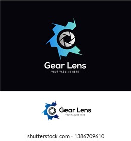 lens technology logo designs, fast service logo designs concept