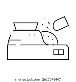 lens treatment device line icon vector. lens treatment device sign. isolated contour symbol black illustration