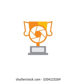 Lens Trophy Logo Icon Design