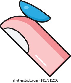 lens vector color line icon 