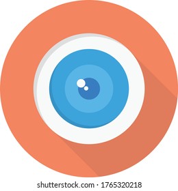 lens vector flat color icon