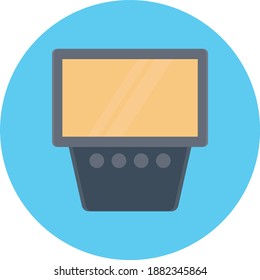 lens vector flat color icon