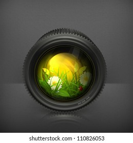 Lens, vector icon