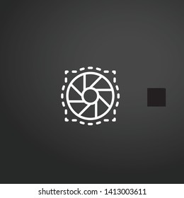 Lens vector icon. Lens concept stroke symbol design. Thin graphic elements vector illustration, outline pattern for your web site design, logo, UI. EPS 10.