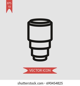 Lens vector icon, illustration symbol
