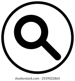 lens vector icon. Search icon. Flat Search symbol drawn on white background. EPS 10