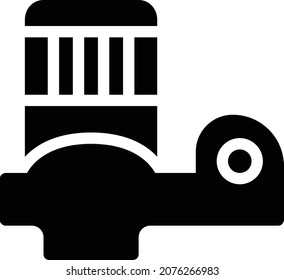 ilustración del vector de lente en un fondo transparente. Símbolos de calidad premium. Icono vectorial de trazo para el concepto y diseño gráfico.