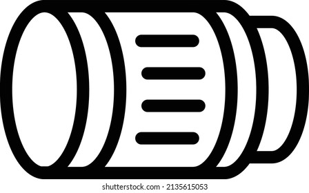 ilustración del vector de lente en un fondo transparente. Símbolos de calidad premium. Icono vectorial de trazo para el concepto y diseño gráfico.