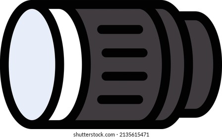 lens Vector illustration on a transparent background. Premium quality symbols. Stroke vector icon for concept and graphic design.