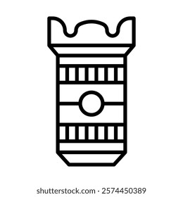 Lens Vector Line Icon Design