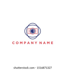 lens vector logo design 04