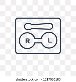Lens vector outline icon isolated on transparent background, high quality linear Lens transparency concept can be used web and mobile