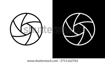 Lens White Icon Set Design