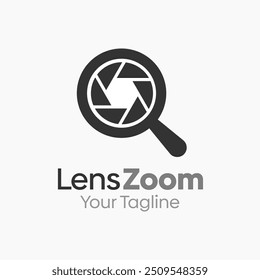 Modelo de Design de Logotipo de Zoom da Lente. Bom para negócios, agência, comunidade e organização