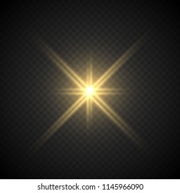 lense flare light effect on transparent background
