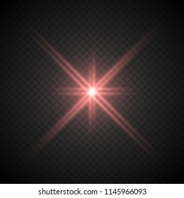 lense flare light effect on transparent background