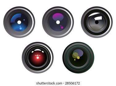 lenses icon set