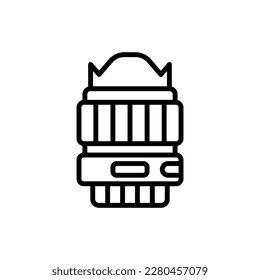 Objektivsymbol in Vektorgrafik. Illustration